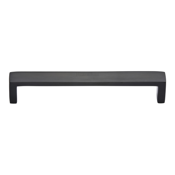 C4520 160-BKMT • 160 x 168 x 28mm • Matt Black • Heritage Brass Wide Metro Cabinet Pull Handle